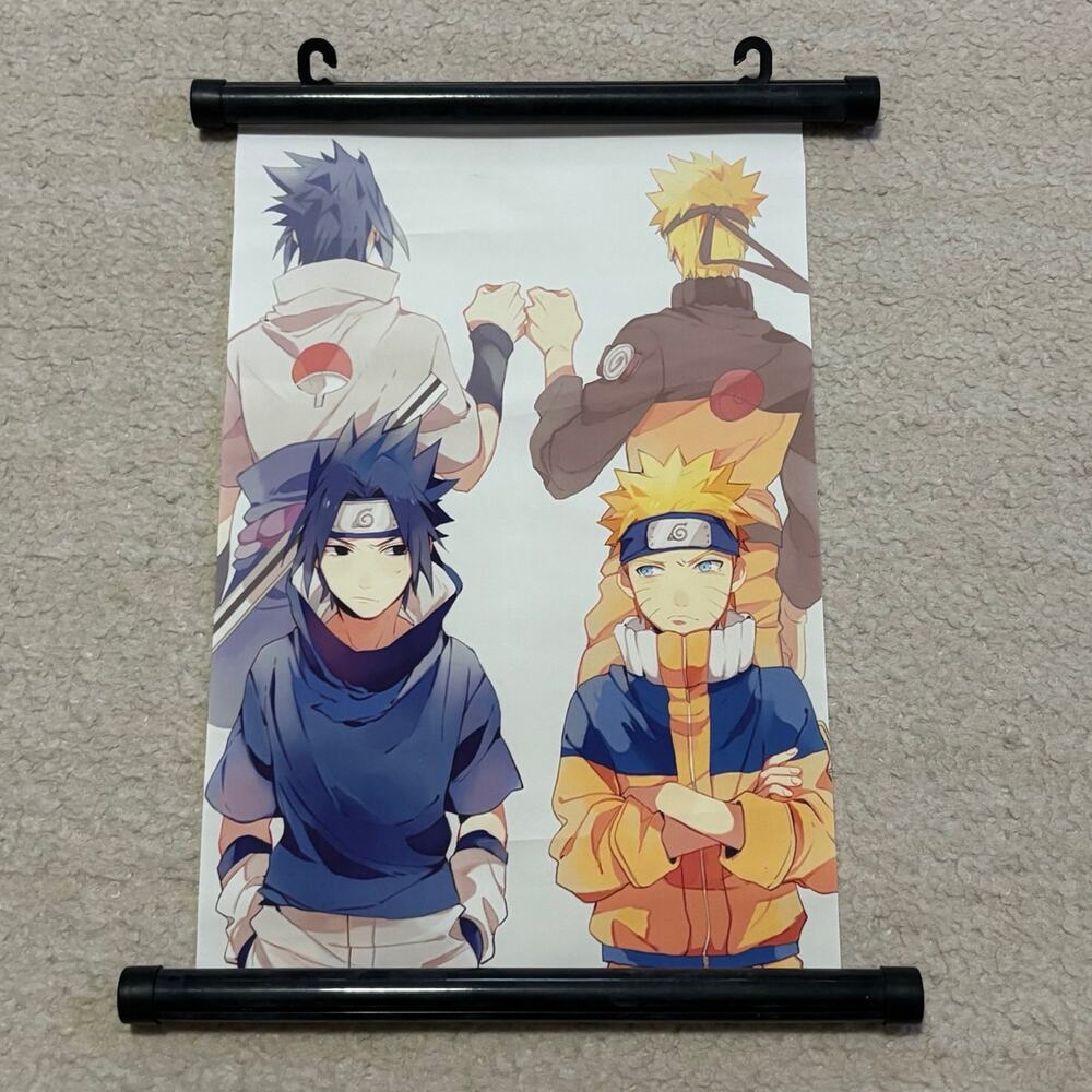 Naruto x Sasuke Mini Wall Scroll Anime 12x7.75